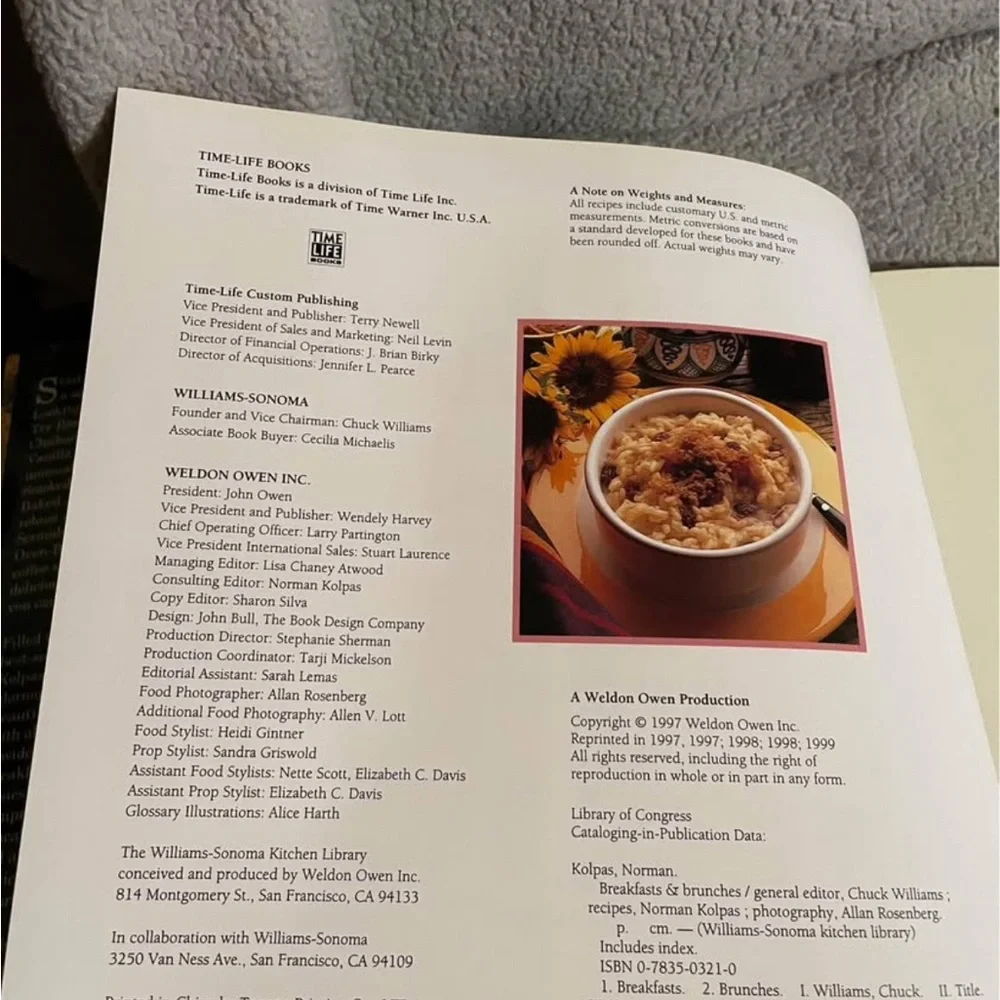 Williams Sonoma Kitchen Library Breakfasts & Brunches Book - Green and Black